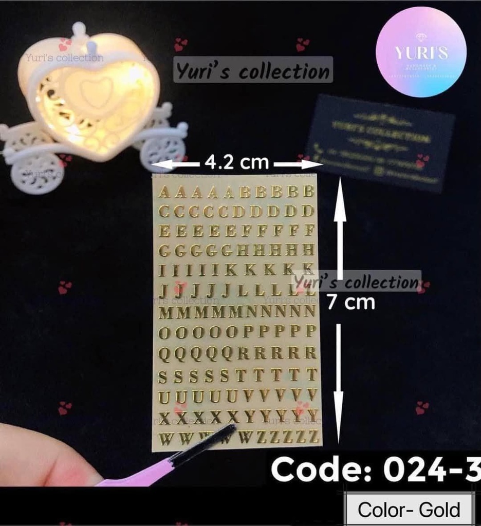 ABCD Sticker small Size \ *Gold* 