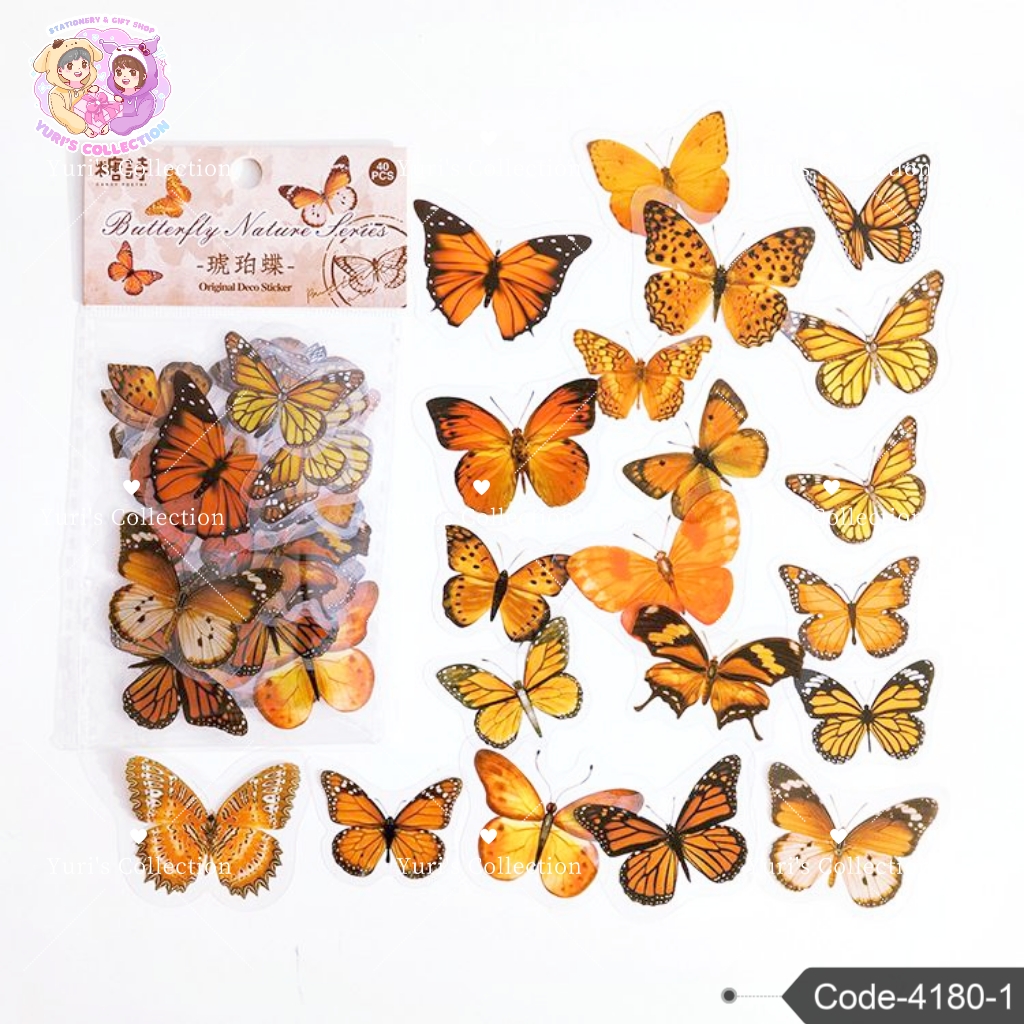 Butterfly Nature Sticker \ *40pcs*