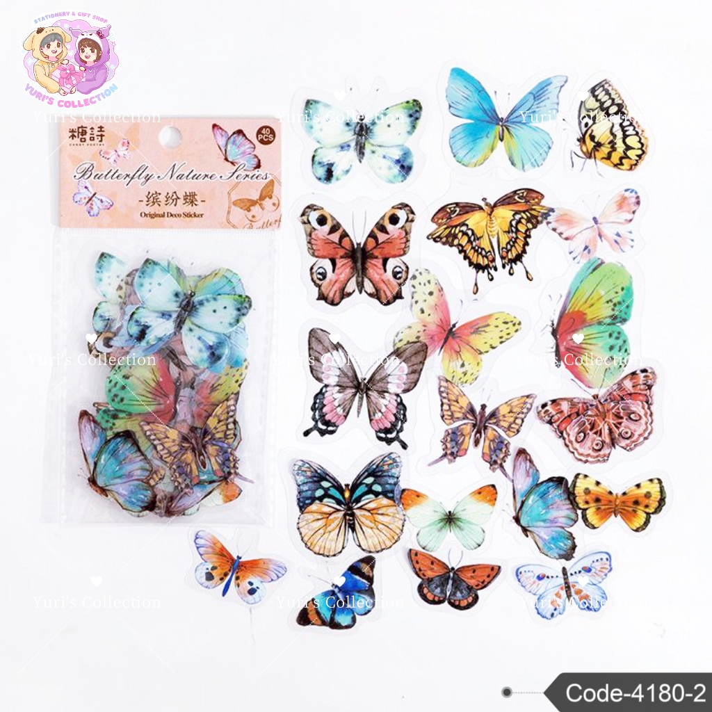 Butterfly Nature Sticker \ *40pcs*