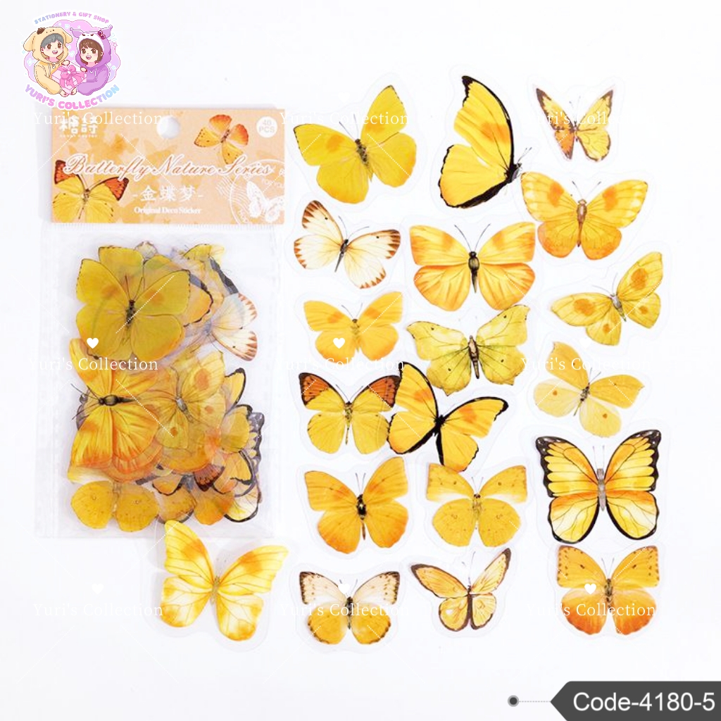 Butterfly Nature Sticker \ *40pcs*