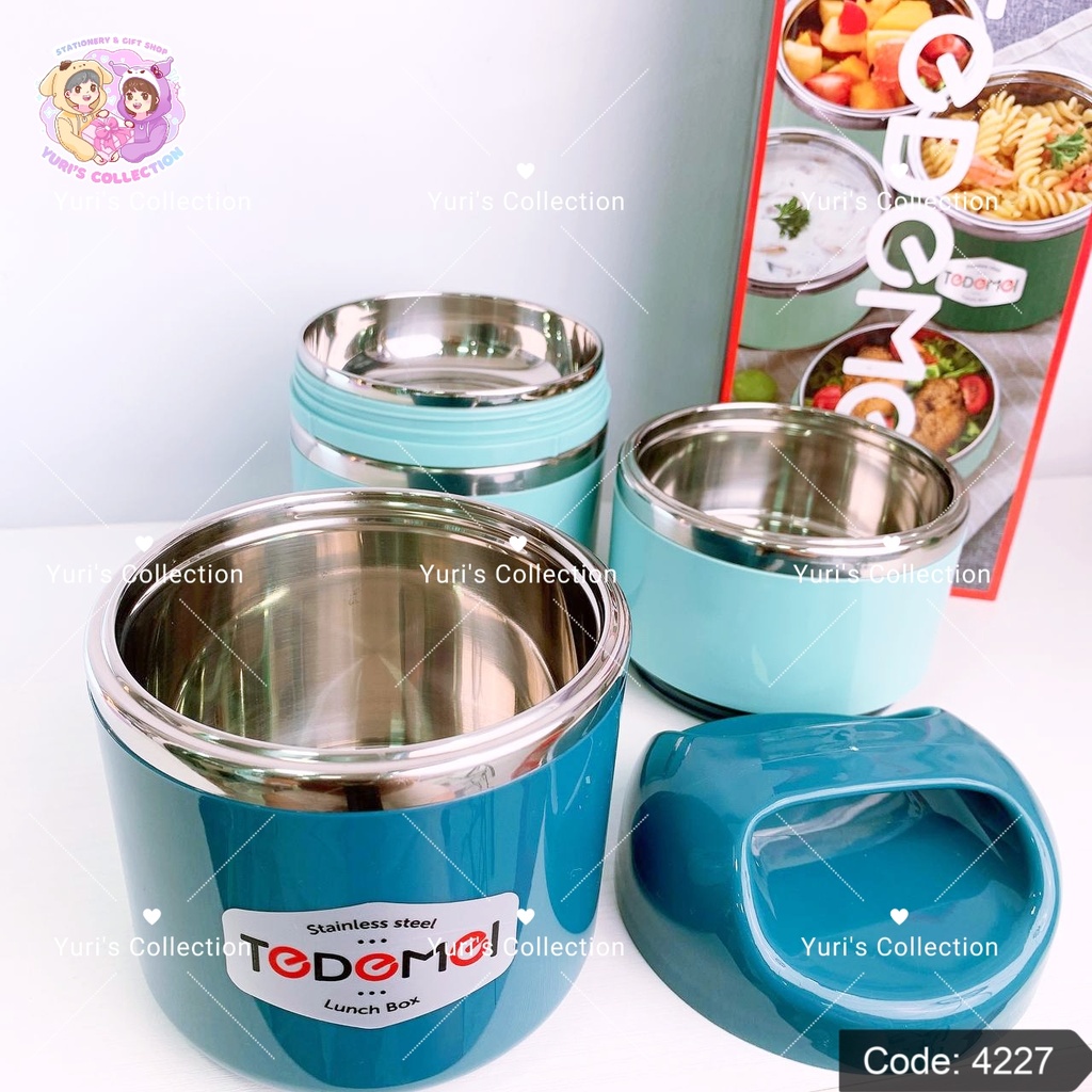 Tedemel Stainless Steel Lunch Box 3Kant 