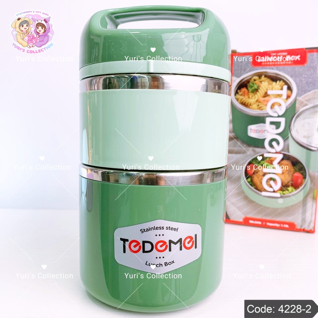 Tedemel Stainless Steel Lunch Box 2Kant \ Green