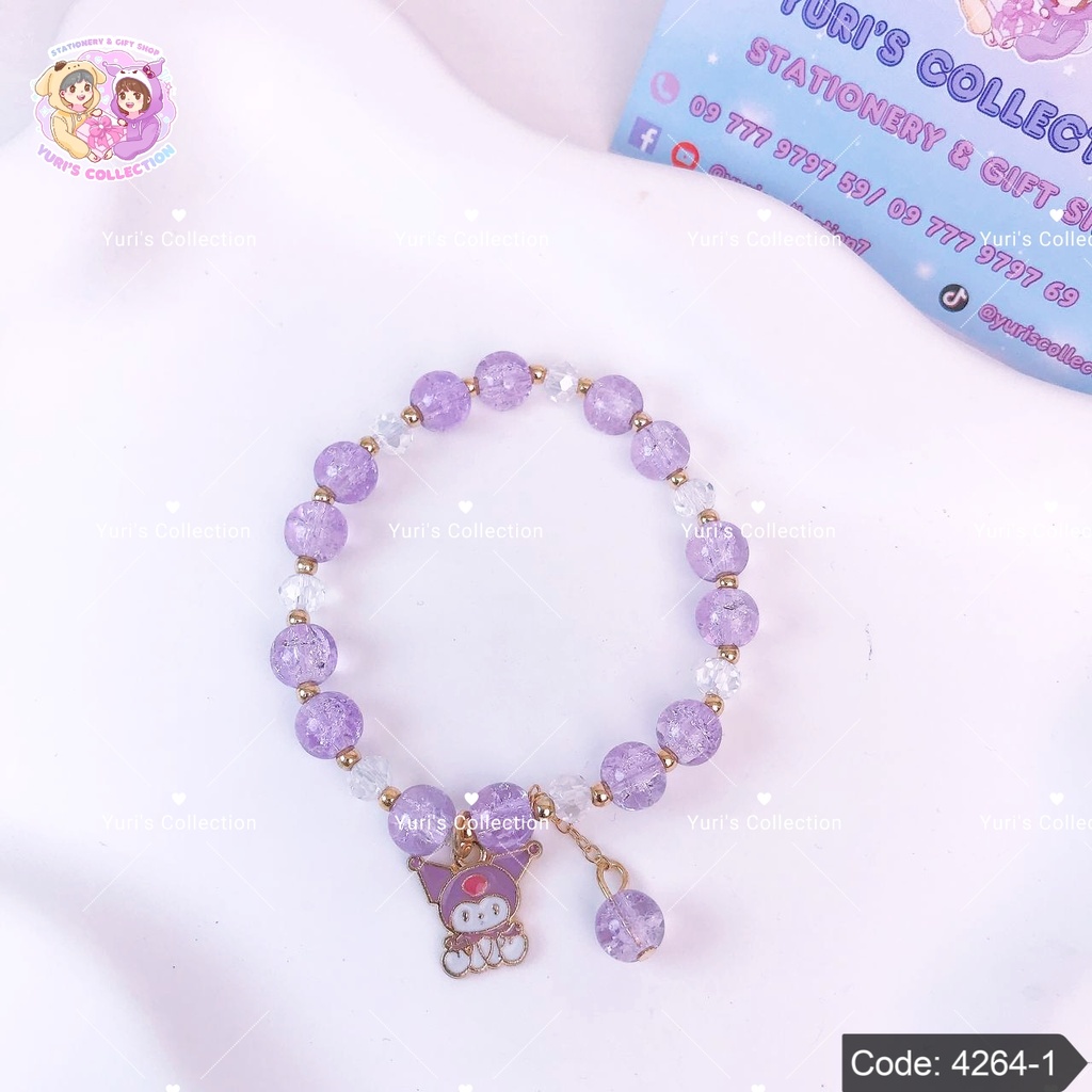 Crystal Beads BraceLet \ Kuromi 
