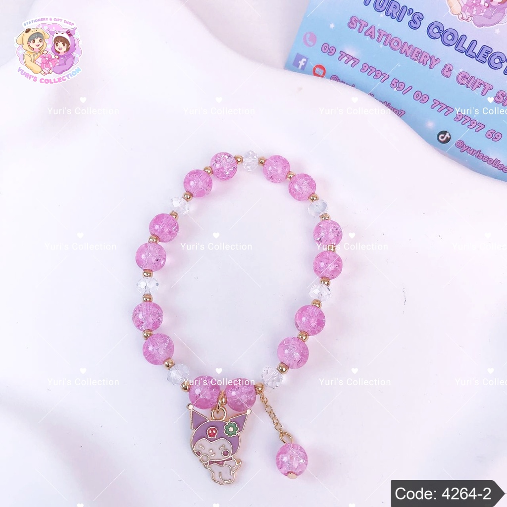Crystal Beads BraceLet \ Kuromi 
