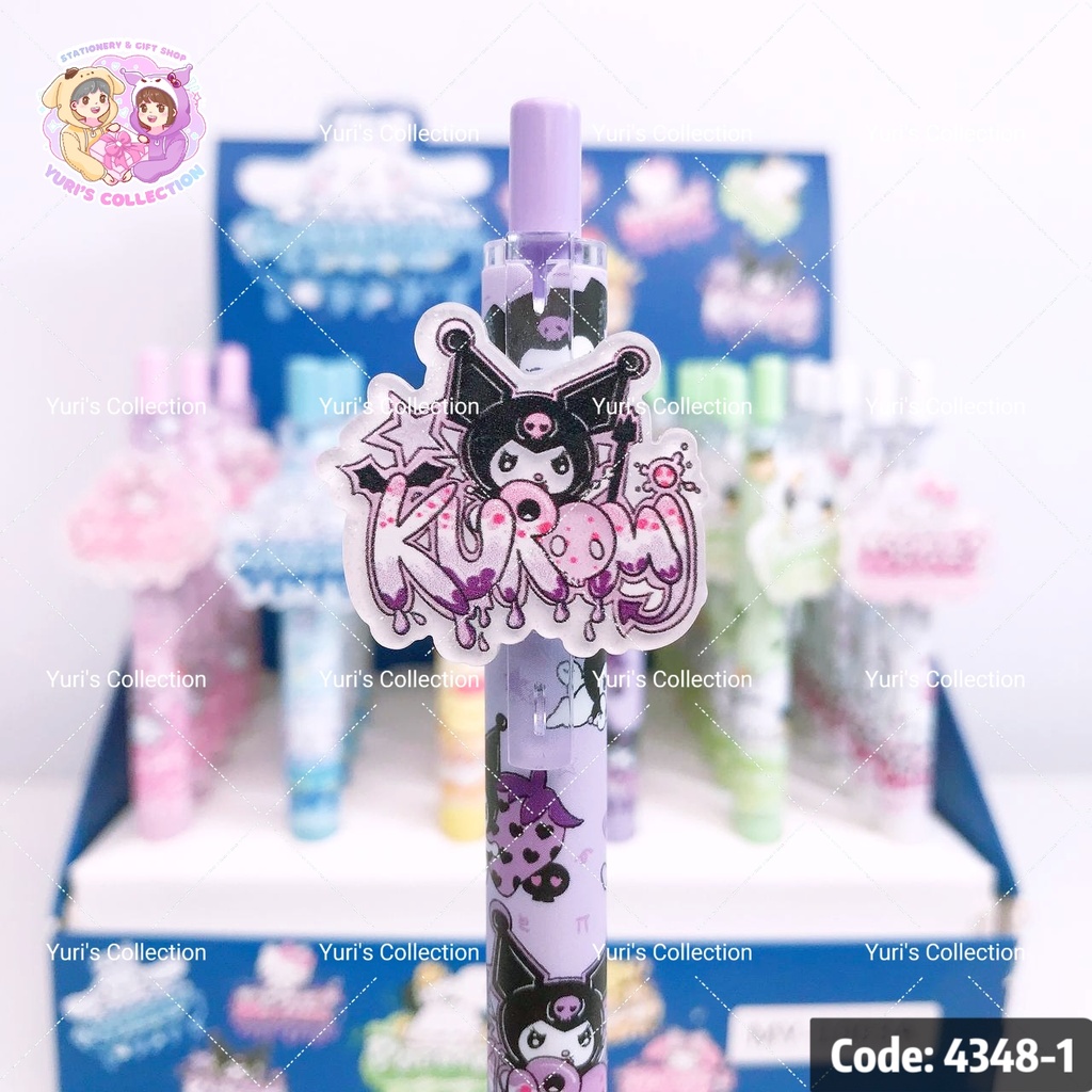 Sanrio Acrylic Patch Gel Pen \ Kuromi 