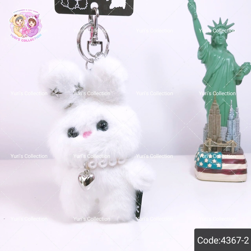 Cute Plush Fluffy Keychain \ Rabbit 