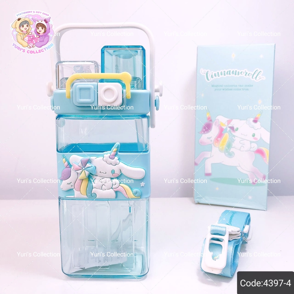 Sanrio 2 in 1 Water Bottle 570ML / Cinnamon Unicorn