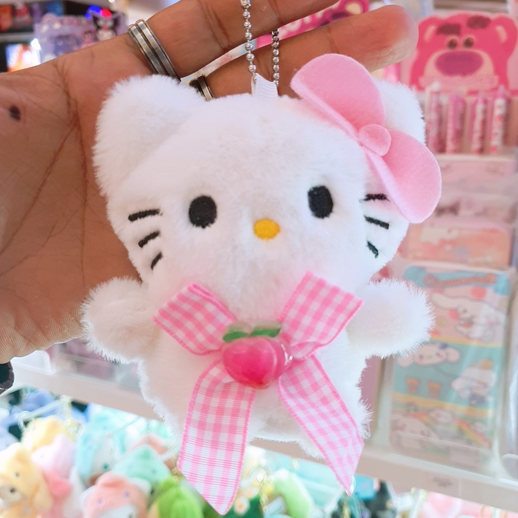 Plush Keychain With Apple 🍎 / Hello Kitty 