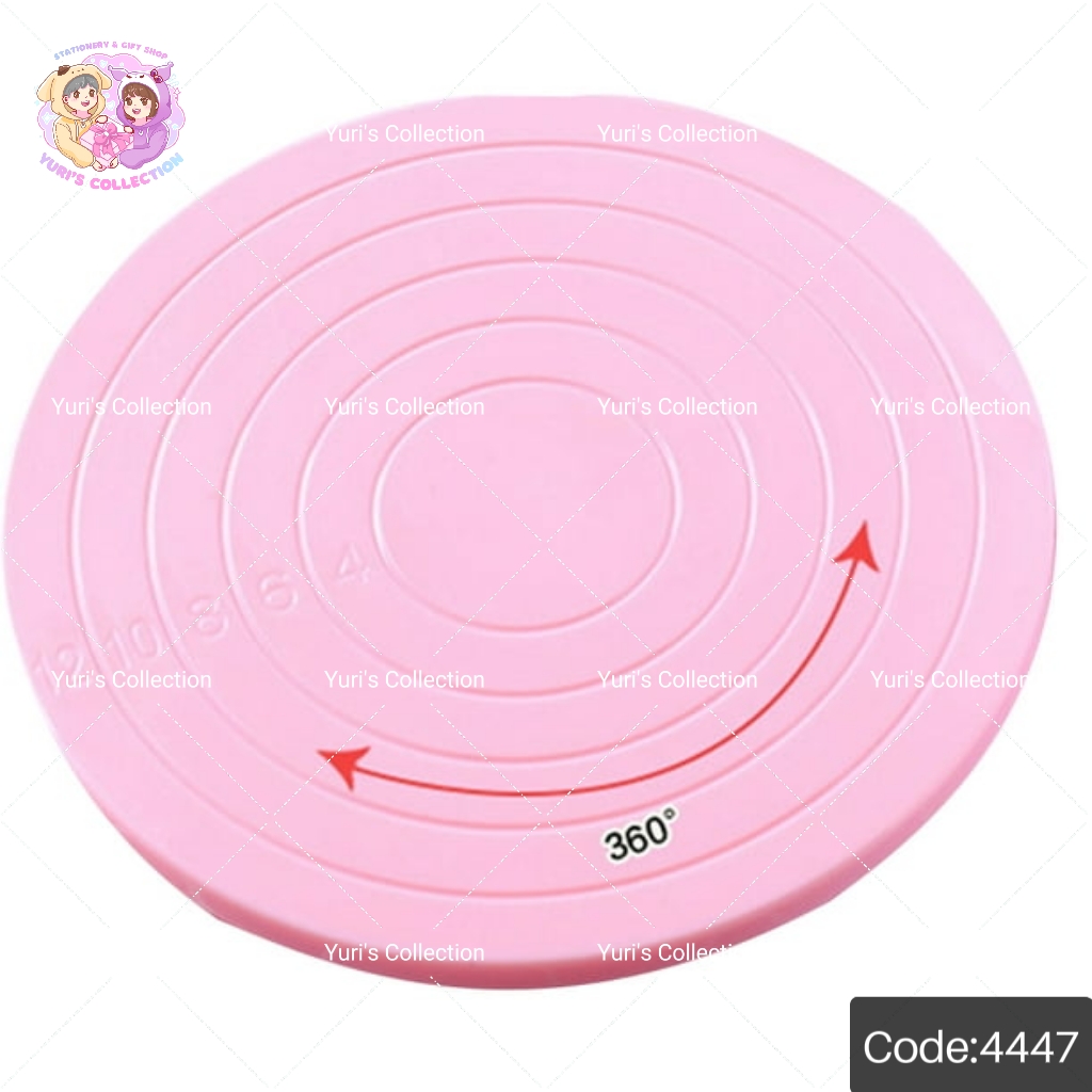 14cm Round Food-Grade Plastic Rotating Cake Turntable Stand 
