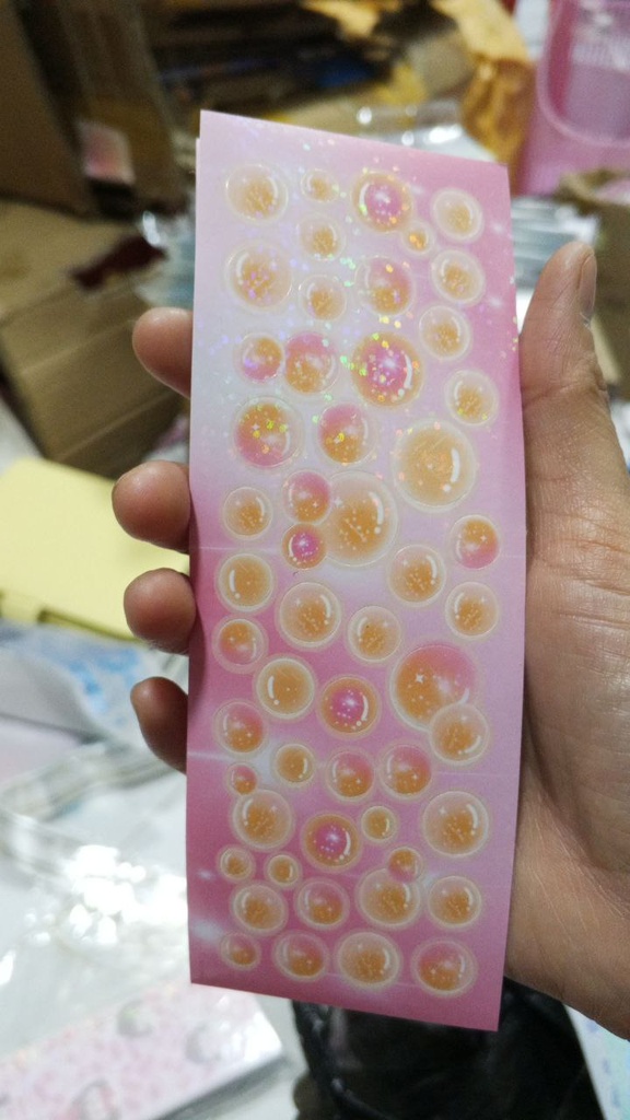Bling Bubble Sticker / Pink