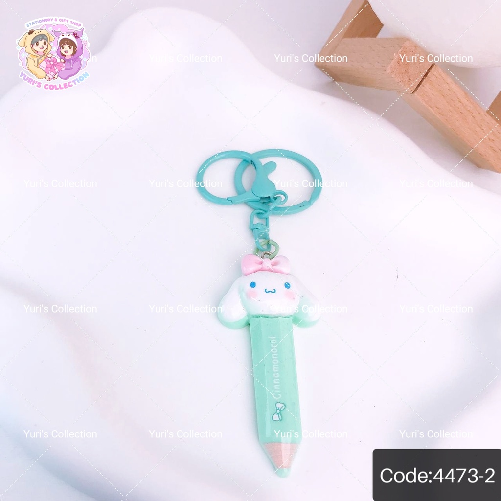 Pencil Shape Pin Keychain / Cinnamon 