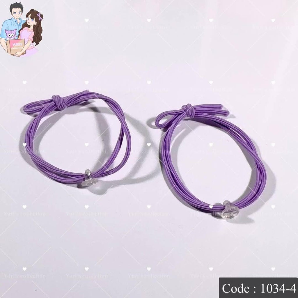 Elastic Hair Ties Bands "Purple"