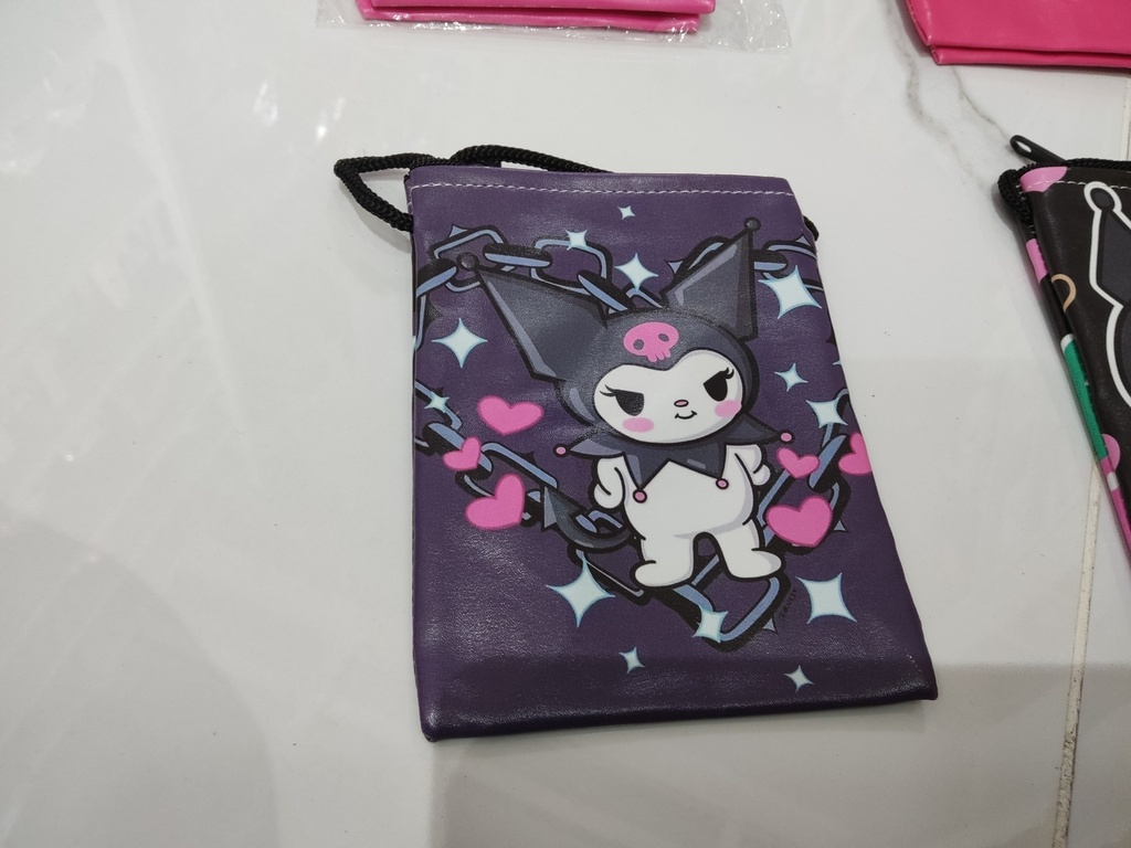 Kuromi Mini Crossbody Square Bag (Grey)