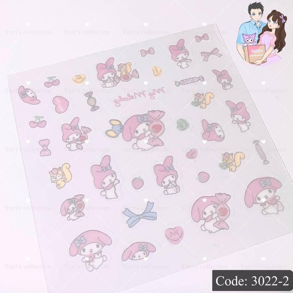 Transparent Mini Sticker \ MyMelody 