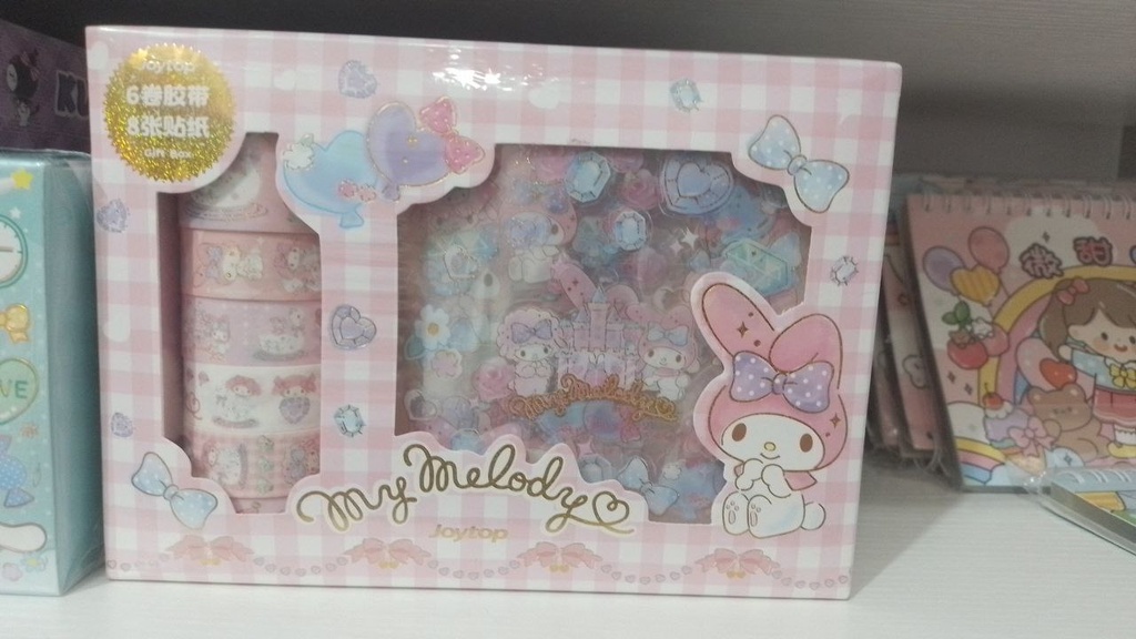 MyMelody License Sticker & Washi Box
