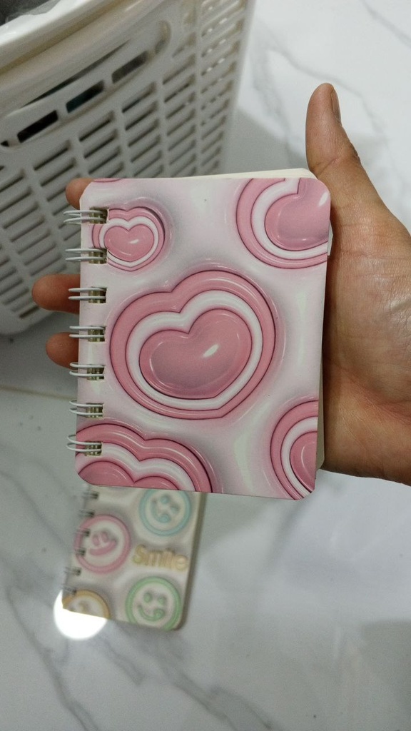 3D Heart Mini Notebook