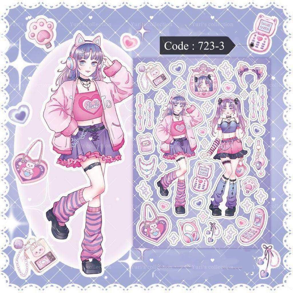 Sweet Heart Angel Sticker \ *Purple*