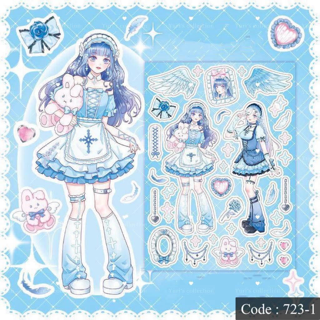 Sweet Heart Angel Sticker \ *Blue*