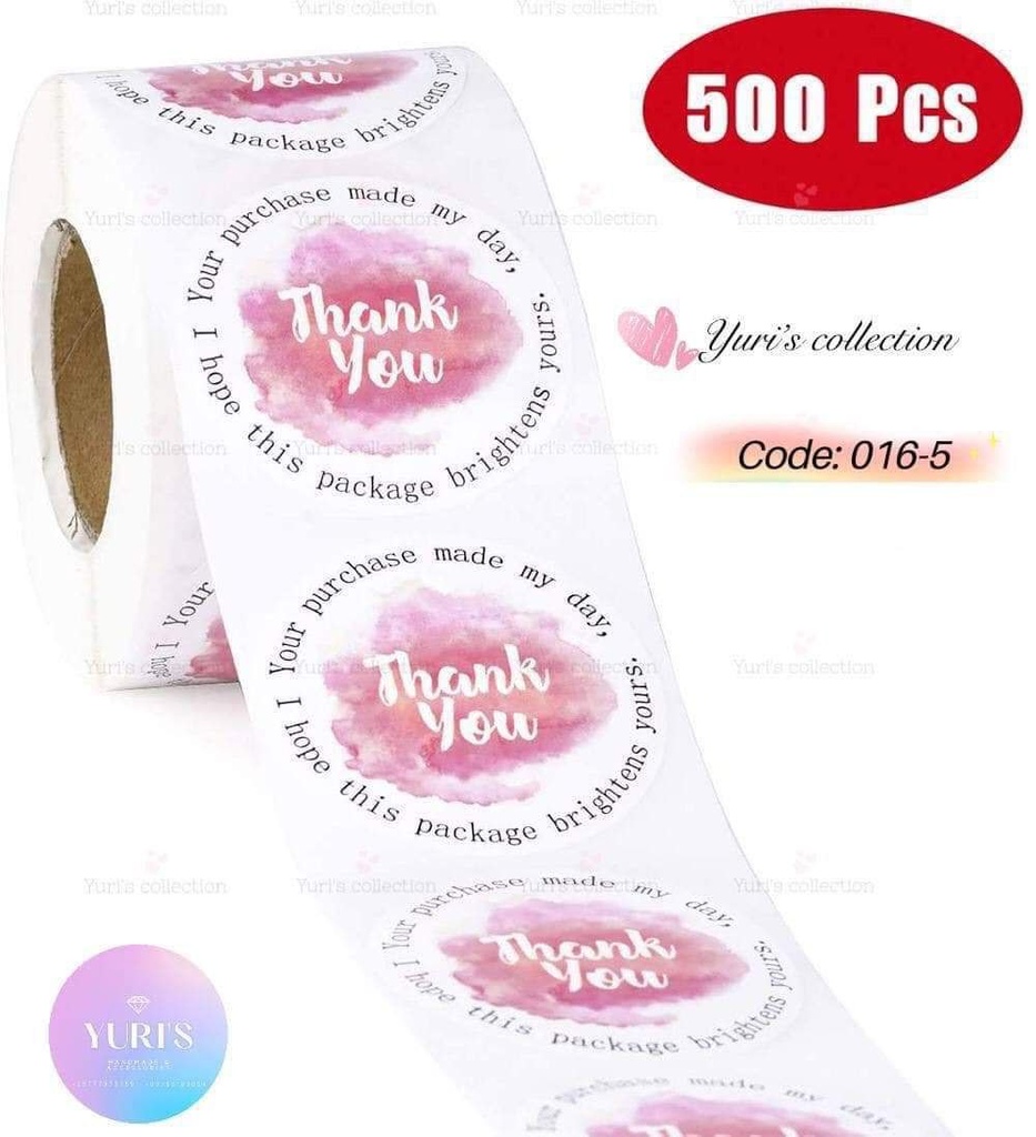 Thank You Sticker \ *Pink*