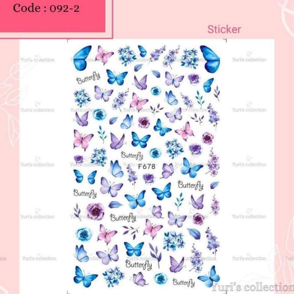 Bling Sticker \ Butterfly *Blue*