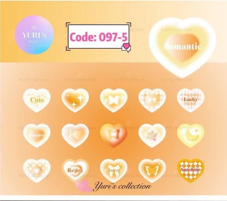 Sticker Pack \ Heart *Orange*