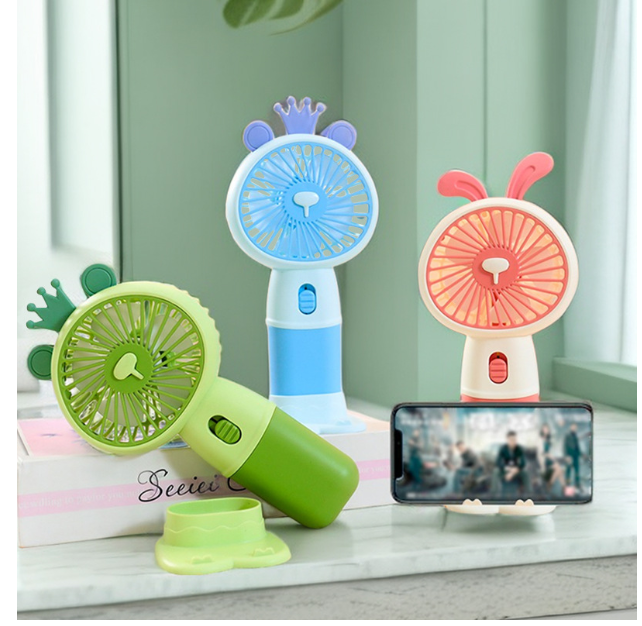 Battery Fan Pink \ Bear Crown