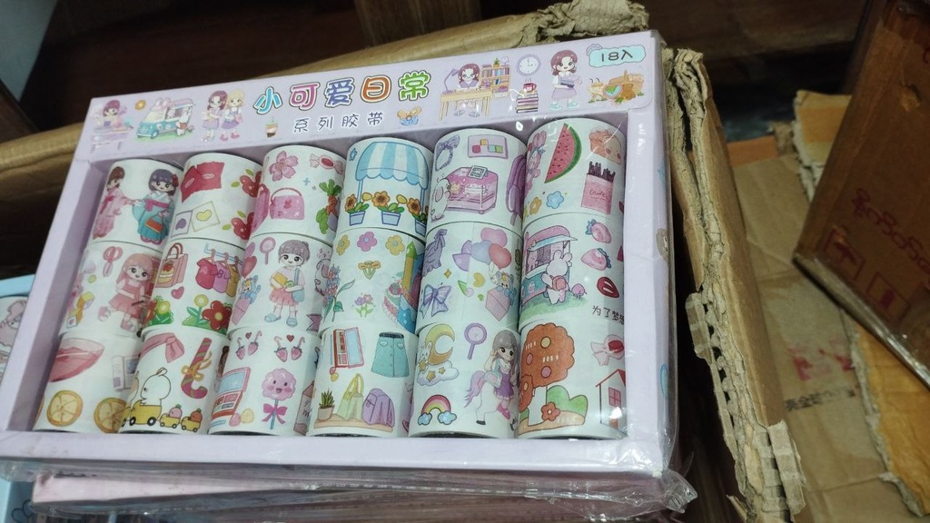 Girl Washi Tape set ( 18 pcs)