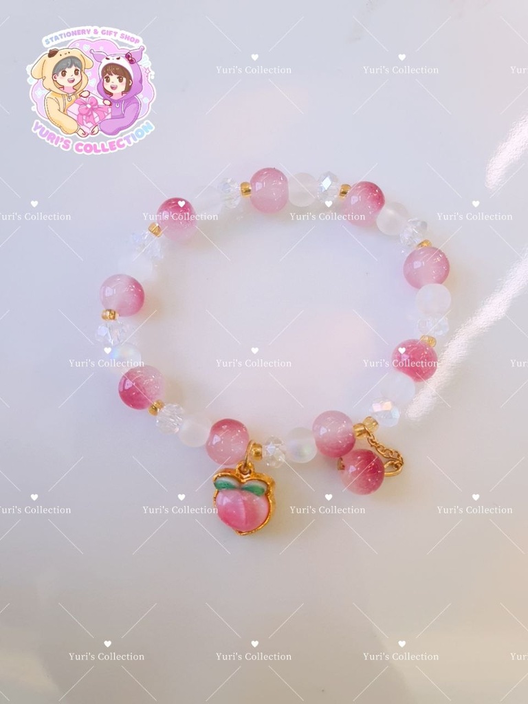 Peach Pearl Bracelet (Red)