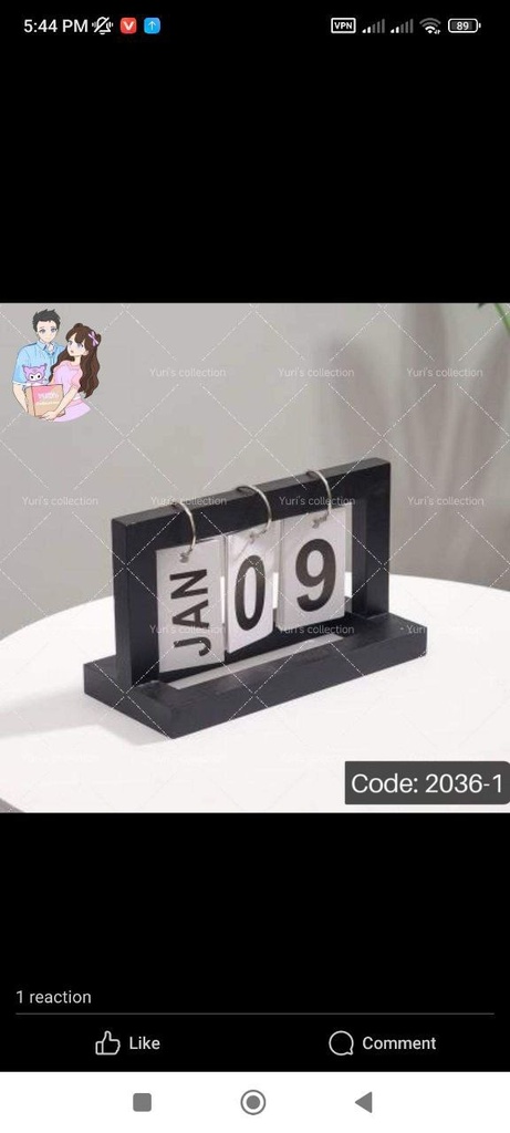 Desk Calendar \ Black 