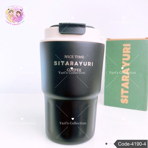 [4190-4] Insulated Vacuum Coffee Cup 360 ML \ Black