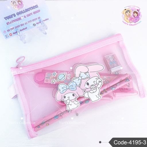 [4195-3] Stationary Zip Bag \ MyMelody 