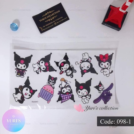 [098-1] Sticker Large Size \ Kuromi 