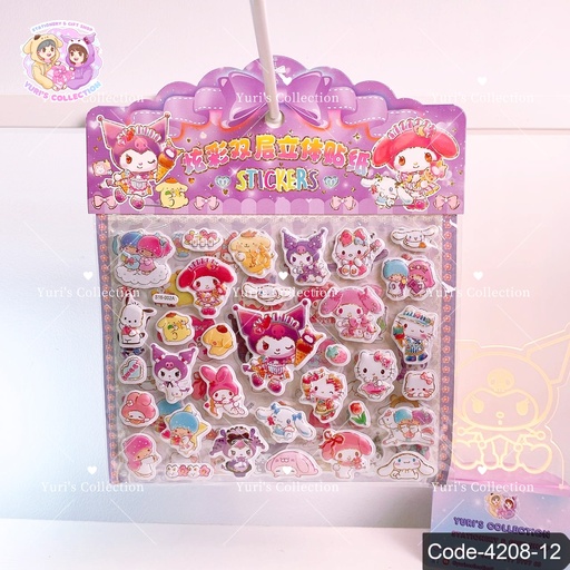 [4208-12] Sanrio Sticker \ Kuromi 