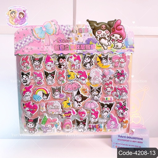 [4208-13] Sanrio Sticker \ Kuromi 