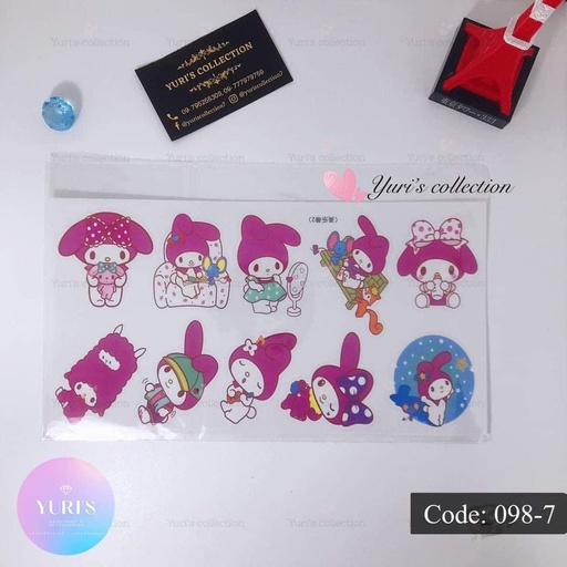 [098-7] My melody Sticker 