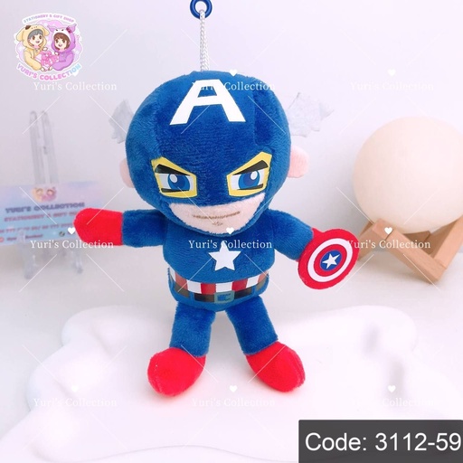 [3112-59] Captain America Plush Keychain