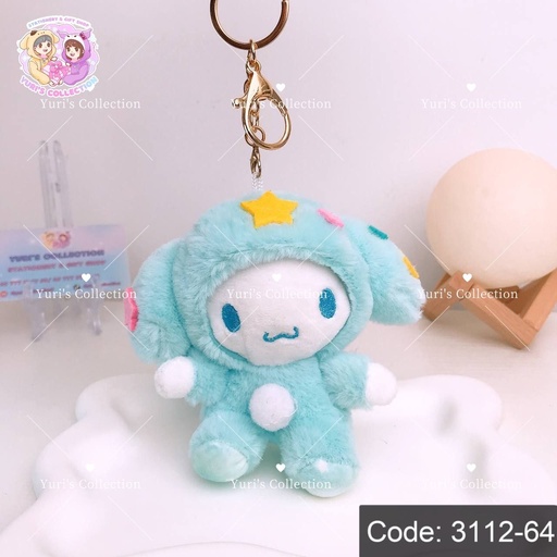 [3112-64] Cinnamon Plush Keychain / Star Hoodie
