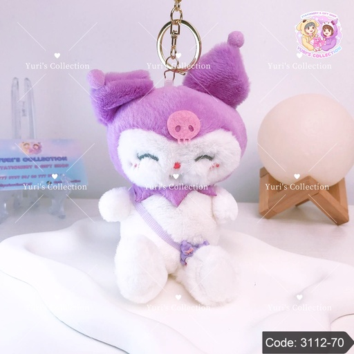 [3112-70] Plush Keychain \ Kuromi 