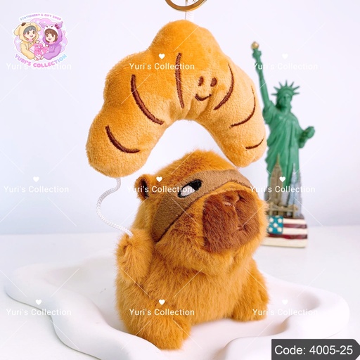 [4005-25] Plush Keychain \ Capy Bara *Paracute*