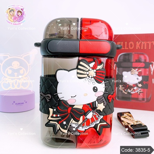 [3835-5] Water Bottle 2in1 License 640 ML \ Hello Kitty 