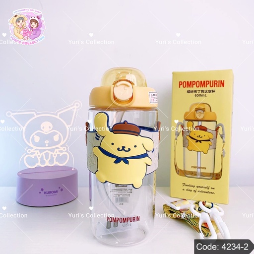 [4234-2] License Water Bottle 650 ML \ Pompom 