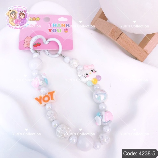 [4238-5] Sanrio Phone Strap Keychain \ Hello Kitty 