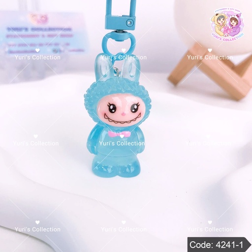[4241-1] Labubu Luminous Keychain \ Blue 
