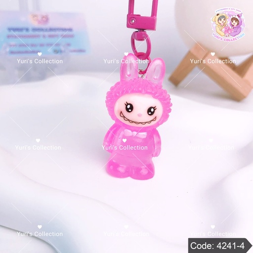 [4241-4] Labubu Luminous Keychain \ Pink 