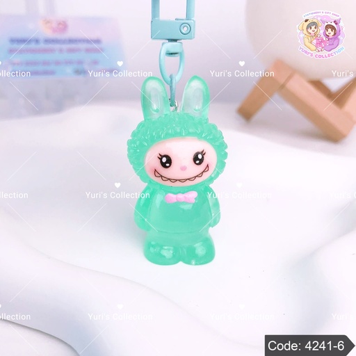 [4241-6] Labubu Luminous Keychain \ SkyBlue 