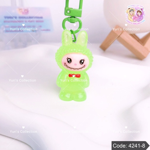 [4241-8] Labubu Luminous Keychain \ Green 