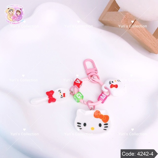 [4242-4] Sanrio Acrylic Spoon Abc Keychain \ Hello Kitty 