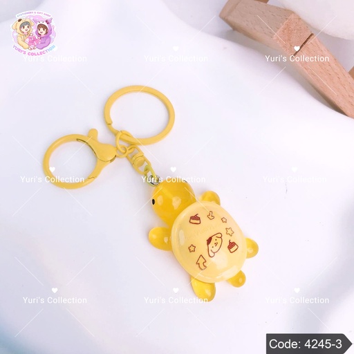[4245-3] Turtle Keychain \ Pompom 