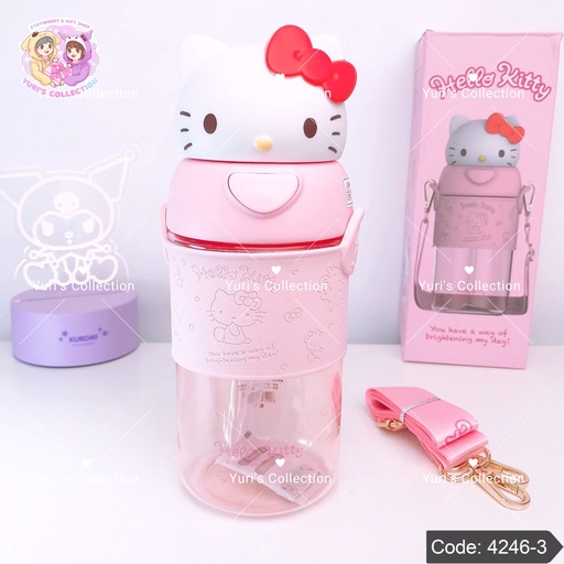 [4246-3] License Water Bottle 620 ML \ Hello Kitty 