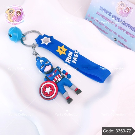 [3359-72] Keychain Run Fast \ Captain America 